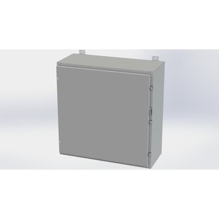 Saginaw Control & Engineering Clamps with Padlock Hasp Electrical Enclosures, 30 in H, 12 in D, 30 in W, NEMA 4, Carbon Steel SCE-30H3012LP